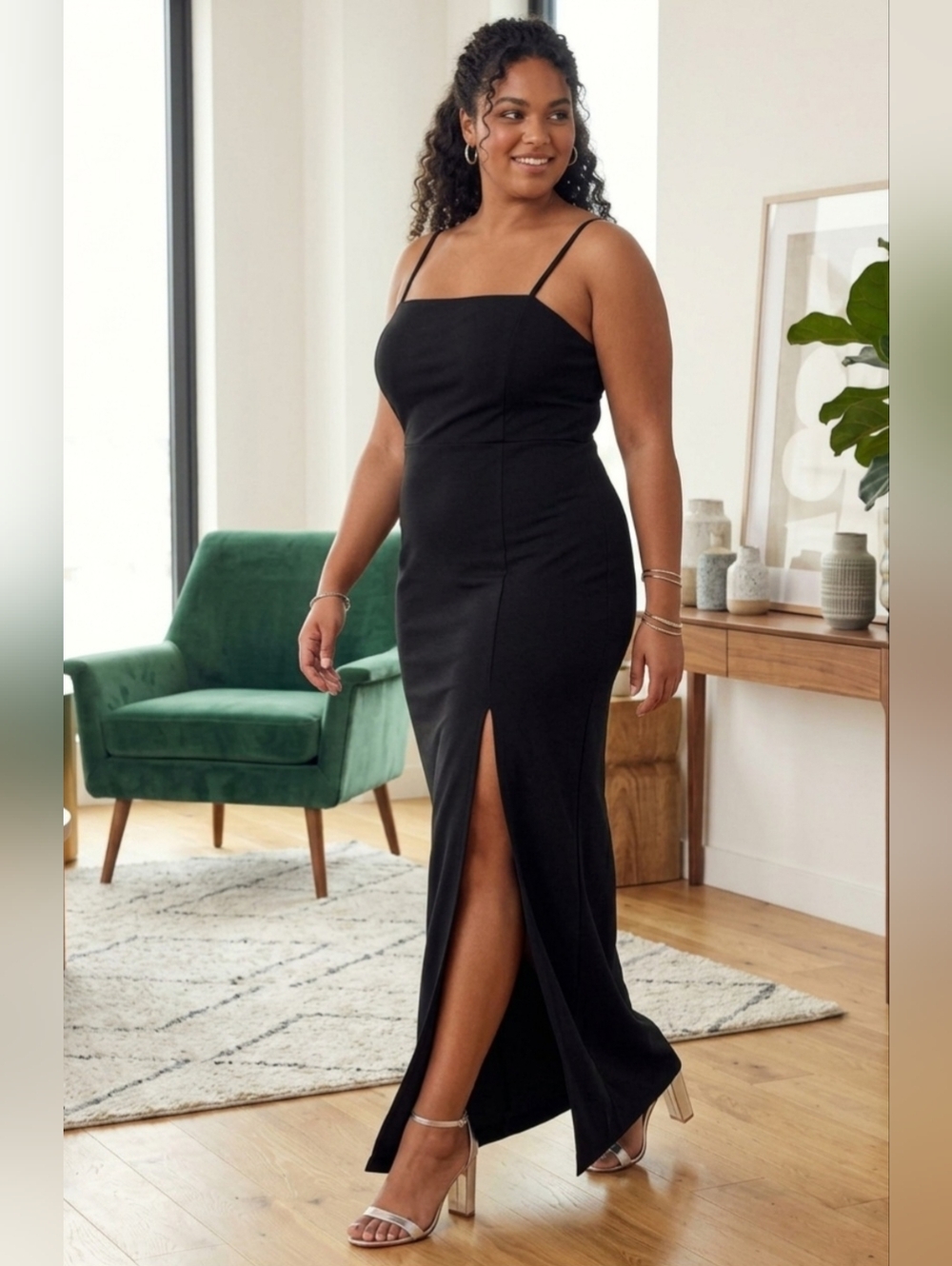 NWT Lulu's Women's Black Maxi Dress Size XL